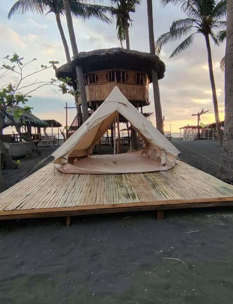 Treehouse with Bell Tent